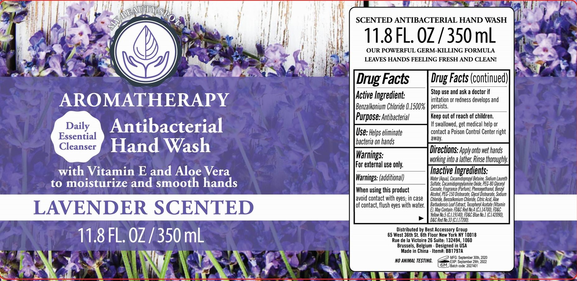 NDC 56136471 Aromatherapy Antibacterial Hand Wash Lavender Scented